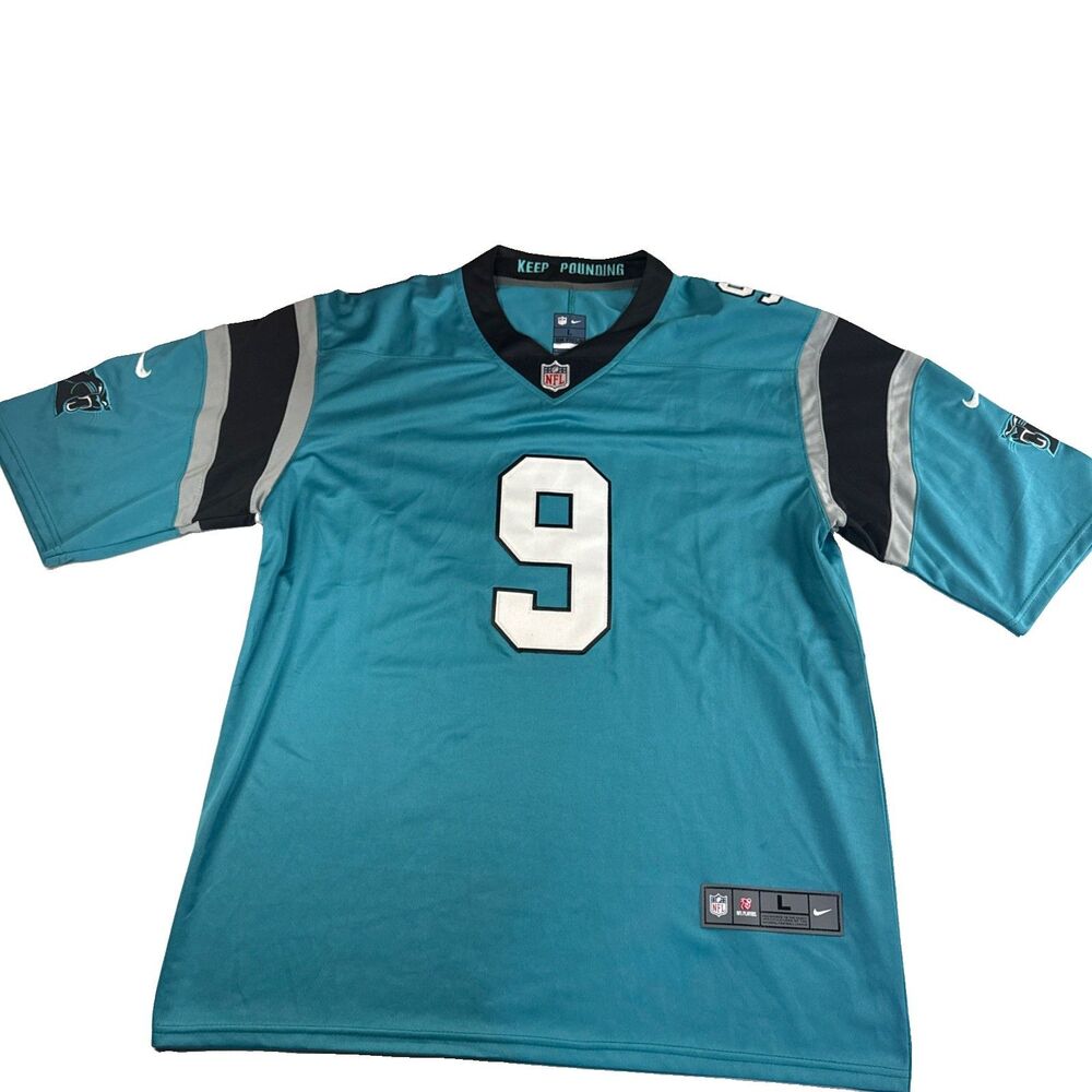 Nike Carolina Panthers Bryce Young #9 NFL Men's Game Jersey Blue Teal Size L